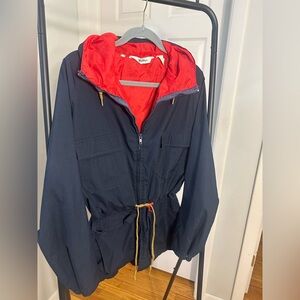 Woolrich Navy Jacket with Red Accents